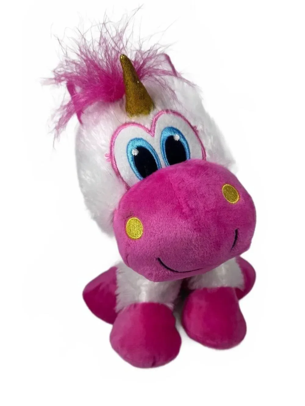 Goffa White Pink Unicorn Plush Stuffed Animal 12